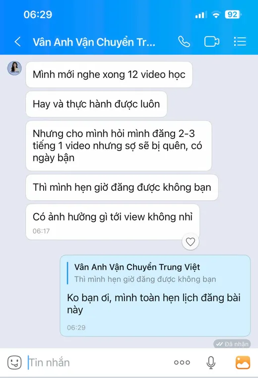 Phản hồi học viên 3